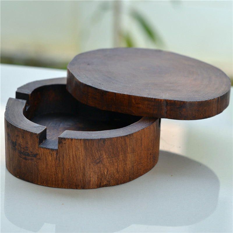 Rustic Natural Timber Wooden Ashtray